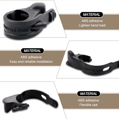 2 PCS Motorcycle Throttle Modification Aid, Throttle Assist Cruise Control Handle Effort-Saving Support Clamp, Accelerator Handle Rocker Bracket, Universal for Most Motorcycles (Black)