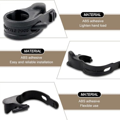 2 PCS Motorcycle Throttle Modification Aid, Throttle Assist Cruise Control Handle Effort-Saving Support Clamp, Accelerator Handle Rocker Bracket, Universal for Most Motorcycles (Black)