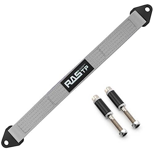 RASTP Limit Strap, Premium Quad Wrap Limit Strap Car Hauler Axle Straps Truck Wrecker Wheel Tie Down Strap with 10,000 Lb Webbing Strength (22 Inch,Gray) - color: Gray, size: 22 Inch