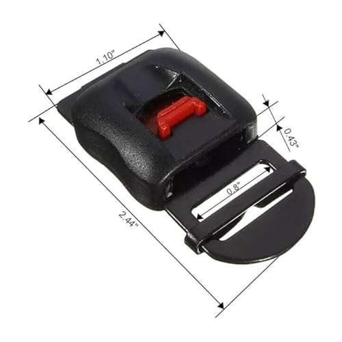 Metal Helmet Quick Release Buckle Helmets Chin Strap Adapter Ratcheted Steel Clip Kit for Motorcycle & Bike 2Pack