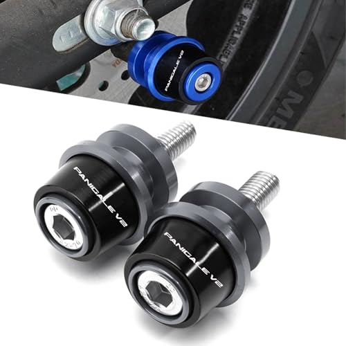 For PANIGALE V2 Panigale V2 PanigaleV2 panigale v2 panigalev2 8MM Motorcycle Accessories CNC Aluminum Premium Swingarm Spool Slider Stand Screws (Titanium) - color: Titanium