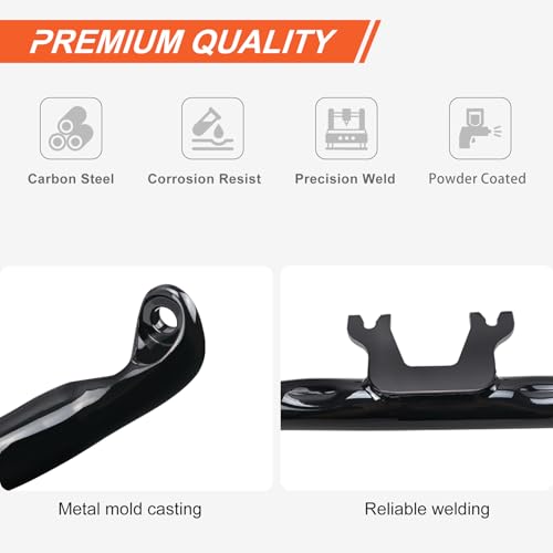Engine Guard Flat Out Crash Bar for Harley Touring Street Glide Road Glide Road King Electra Glide Ultra Models (2014-2025) - color: Gloss Black Flat Out Crash Bar