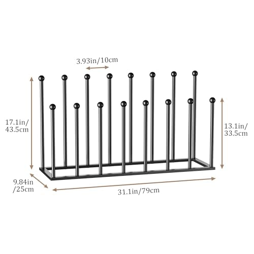 pickpiff Boot Rack Organizer Tall Boots, Black Boot Storage Organizer Tall Boots for Closet, Entryway, Garage, Porch, Free Standing Shoe Racks for 8 Pairs