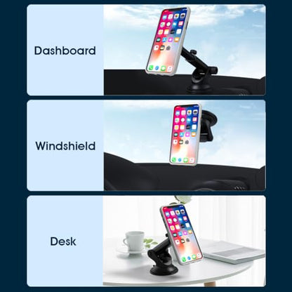 sincetop Car Phone Holder Mount, Cell Phone Mount for Car Dashboard Windshield, 3 in 1 Super Suction Cup with Strong Sticky Gel, Adjustable Universal for All Phones【Series C - 1st Gen】 - color: Car Phone Mount【Windshield/Dashboard】