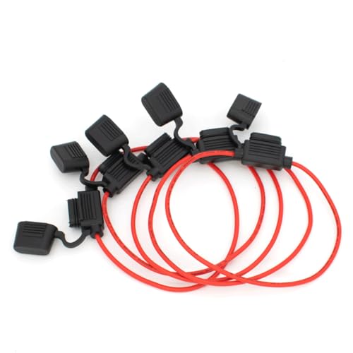 12 AWG Inline Fuse Holder 12V Upgraded 12 AWG Waterproof Fuse Holder with Standard Car Fuses 2A 3A 5A 7.5A 10A 15A 20A 25A 30A in Line Fuses Holders 12v for Marine Car Holders Mini 30 AMP 5 PCS