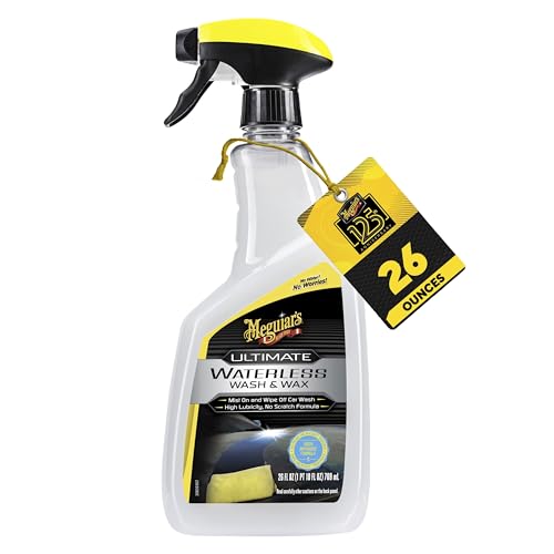 Meguiar's Ultimate Waterless Wash & Wax, Scratch-Free Waterless Wash Spray That Makes Car Detailing Quick and Easy, 2-in-1 Wash and Wax, 26 Oz - size: 26 Fl Oz (Pack of 1)