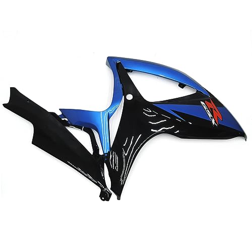 FLPRO Motorcycle Fairings Kit Compatible for Suzuki 06 07 GSXR600 GSXR750 K6 2006 2007 GSX-R600 GSX-R750 Fairing Kit ABS Plastic Injection Bodywork Gloss Blue Black Cowlings - color: Glossy Blue Black-1