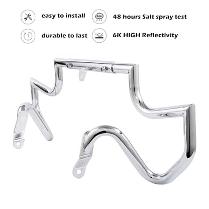 Kinglemc Crash Bar Engine Guard Highway Freeway Bar for Harley V-Rod Vrod Night Rod Muscle VRSC VRSCF VRSCA (Chrome) - color: Chrome