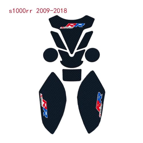 Motorcycle Tank Pads for BMW S1000RR S1000 RR 2009 2010 2011 2012 2013-2018 Protector Anti Slip Tank Pad Sticker Gas Knee Grip Traction Side Decal - color: R