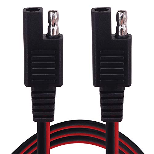 Yeebline 18AWG SAE Extension Cord, 2 Pin Cable 12V-24V Quick Disconnect DC Power Automotive Extension Cable 6 Feet for Camp Trailer Solar Panels - color: SAE to SAE 2m 1 Pack