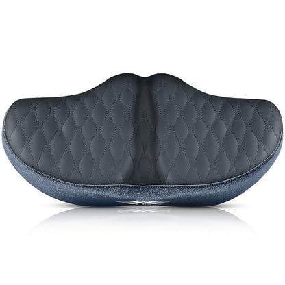 X WING New-Age Noseless Bike Seat Cushion for Men & Women - Extra Padding & Wide - Suitable for City, Electric, Stationary Bikes - Compatible with Peloton Bikes – Wide Winged Bike Seat with Cushion - color: Black Bubble