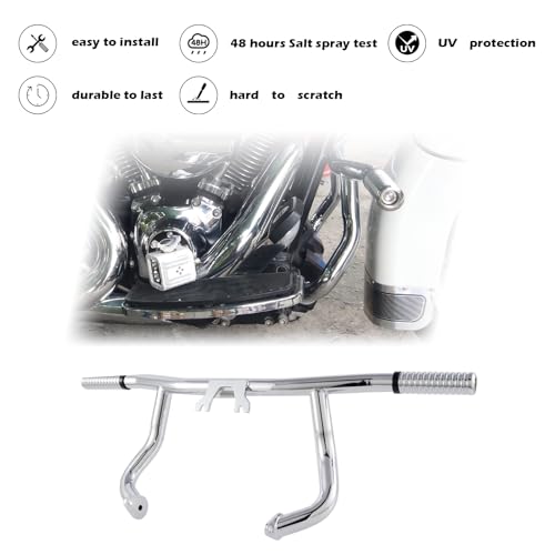 Kinglemc Flat-Out Crash Bar Engine Guard Highway Freeway Bar for Harley Davidson Road King Street Glide Road Glide Touring 2014-2025 (Chrome) - color: Chrome, size: 2014-2025 All Touring Models
