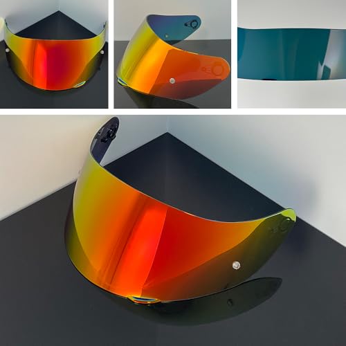 902 Helmet Visor Replacement,Motorcycle Helmet Face Shield for ILM 902,902L,902BT (Revo Deep Red-Day Use Only) - color: Revo Deep Red-day Use Only