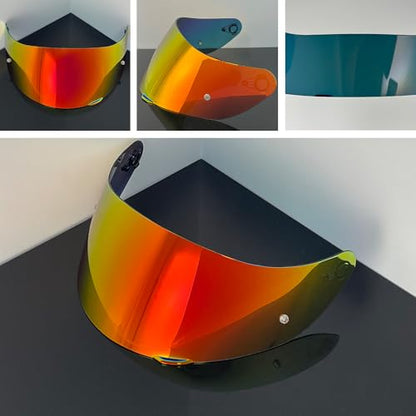 902 Helmet Visor Replacement,Motorcycle Helmet Face Shield for ILM 902,902L,902BT (Revo Deep Red-Day Use Only) - color: Revo Deep Red-day Use Only