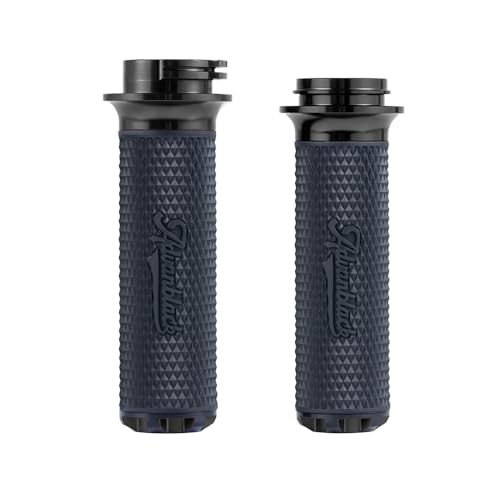 Advanblack AXION Performance Grips, Cable Throttle Hand Grips Compatible with Harley Touring Road Glide Street Glide, Softail - color: Black