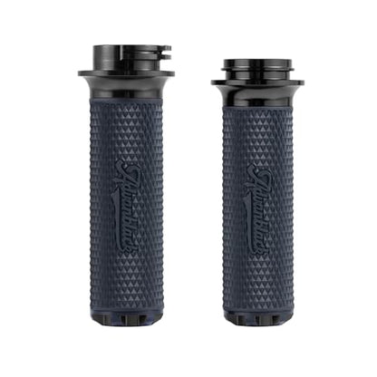 Advanblack AXION Performance Grips, Cable Throttle Hand Grips Compatible with Harley Touring Road Glide Street Glide, Softail - color: Black