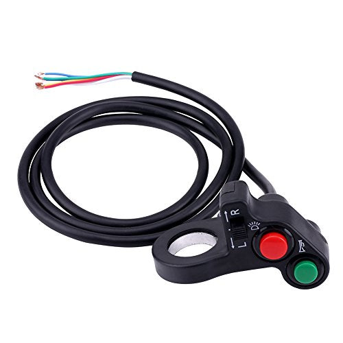 Motorcycle Handlebar Switch,Motorbike 22mm(7/8inch) Handlebar Switch Motorcycle Headlight Turn Light Horn On/Off Push Button