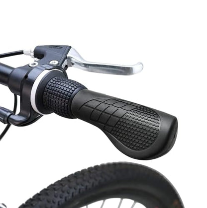 TOPCABIN Bike Grips 2PCS 90mm Length Bike Handlebar Grips Short Mini Bicycle Handlebar Grips Two-Color Rubber Ergonomic Design - color: Rubber Black(90mm)