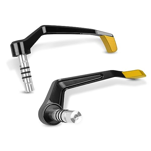 Compatible with 7/8" 22mm Brake Clutch Lever Guard CNC Aluminum Gold Motorcycle Handlebar Levers Protector Accessories - color: Gold