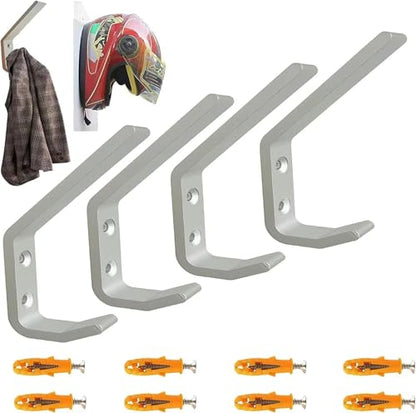 for 4 Pack Sturdy Aluminium Motorcycle Helmet Holder,Motorbike Jacket Display Rack,B