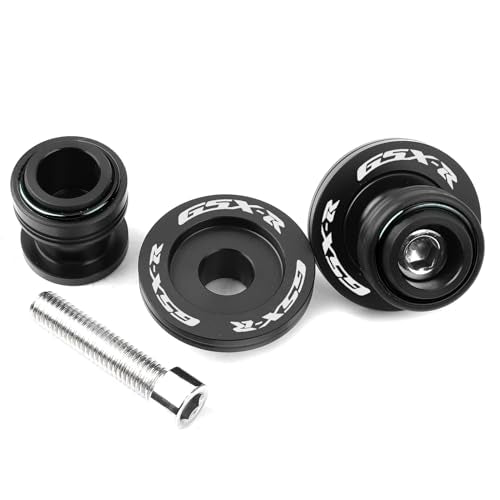 Fit For Suzuki GSXR 600 2005 GSXR 750 2018 GSXR 1000 GSX1300R GSX-8R GSXR 125 GSX-R 150 CNC Motorcycle Swingarm Spools Sliders Swing arm Spools Stand Screws (Black) - color: Black