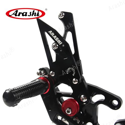 Arashi Version 2.0 Adjustable Rearsets for Honda CBR1000RR 2012-2017 SP include non-ABS, Black - color: Black, size: CBR1000RR 2012-2017 SP include non-ABS