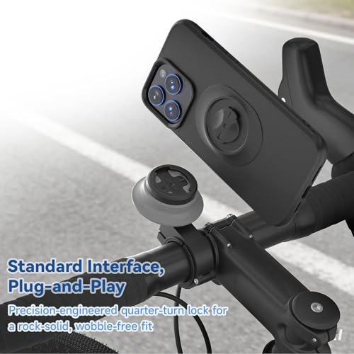 Phone Case Compatible with Garmin Bike Mount for iPhone 17 16 Pro Max Air 15 14 13 12 11 Mini Plus - Slim Shockproof Cover with Quarter-Turn Lock, Secure & Quick-Release for Road Bicycle, MTB Cycling - size: For iPhone 15 Pro (6.1")