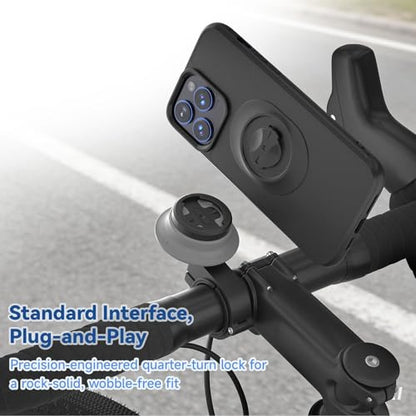 Phone Case Compatible with Garmin Bike Mount for iPhone 17 16 Pro Max Air 15 14 13 12 11 Mini Plus - Slim Shockproof Cover with Quarter-Turn Lock, Secure & Quick-Release for Road Bicycle, MTB Cycling - size: For iPhone 15 Pro (6.1")