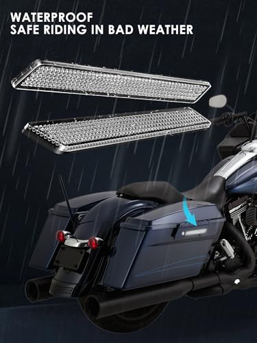 Clear Saddlebag Reflector Inserts Compatble for Harley Davidson Street Glide Electra Glide Road Glide Road King Ultra Limited 2014-2025 - color: Clear