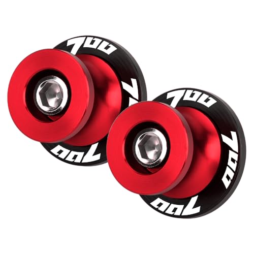 M6 Swingarm Spools for Motorcycles For Tenere 700 (T7) (XTZ700) 2019-2025 Durable CNC Aluminum Sliders for Maintenance & Rear Swingarm Protection Accessories (Red) - color: Red