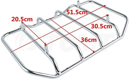 TCMT King Motorcycle Trunk Box Black Lacthes Backrest Luggage Rack Fit For Harley 2014-2025 Touring CVO Road King Road Glide Street Glide Electra Glide Pack - color: Set A#1