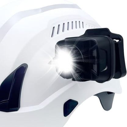 Rechargeable Build in Lamp for Hard Hats Accessories Clip On Headlamp for Keeping Hands Free for Safety Helmet LED Headlight Flashlight (RGLR02 Black Lamp(Not Including Hard Hats）)