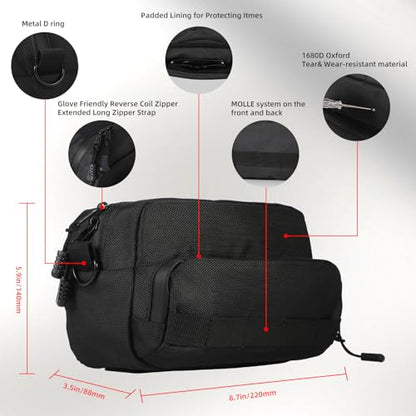 Universal Motorcycle Handlebar Bag, Bike Handlebar Bag, Fit for Motorbike Dirt Bike Bicycle Snowmobile Quad ATV