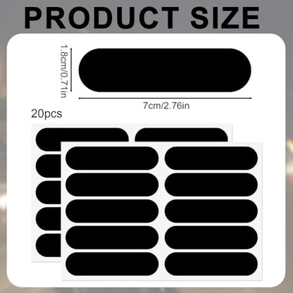20pcs Motorcycle Helmet Reflective Stickers, High Visibility Black Safety Reflective Waterproof Decals Tapes Night Riding Safety Stickers Accessories for Motorcycle Bike Scooter Strollers Helmets