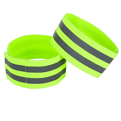 X AUTOHAUX 8pcs Reflective Bands for Arm High Visibility Night Cycling Riding Reflector Tape Straps Bracelet - color: Green