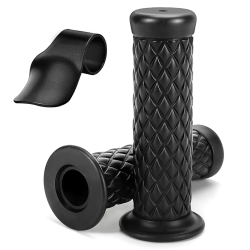 HIAORS 7/8" Motorcycle Handlebar Grips Compatible with CRF50 CRF70 XR50 XR70 XR100 TTR125 PW80 YZ85 KX65 KX110 SSR 110 Apollo Thumpstar 50cc 70cc 110cc 125cc Pirt Dirt Bike Parts with Cruise Assist - color: Classical Black