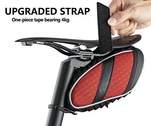 ROCKBROS Bike Saddle Bag Bicycle Seat Bag 3D Shell Saddle Bag Under Seat Cycling Seat Pack for Mountain Road Bike Bicycle Red - color: Red