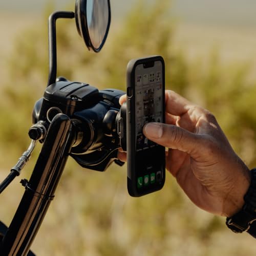 Peak Design Mobile Motorcycle Brake/Clutch Phone Mount, Qi2 Charging, SlimLink Mounting Technology, Rigid Arm, Fits a Variety of Brake and Clutch Perches, Vibration Isolator, Motorcycle Phone Mount
