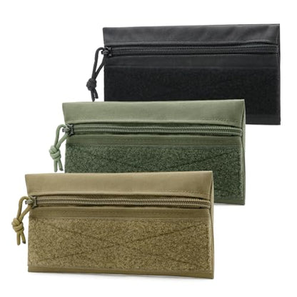 Qavctw 3 Pack Tool Pouch Zipper Bag Tactical Utility Pouches with Hook and Loop Multipurpose Storage Organizer Tool Pouches - size: L:7.87×4.13in