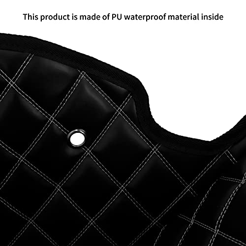 Non-Stretched Saddlebag Liners Inserts White Thread Compatible with Harley Touring Electra Street Glide Road King 2014-2023 1 Pair - color: White Stitching