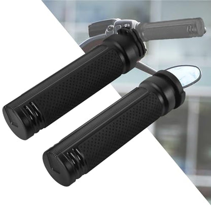 Motorcycle 1" Hand Grips Handlebar Grips Cable Throttle Fit for Harley Touring Street Glide Road King Road Glide Electra Glide Dyna Softail - color: #7 Black