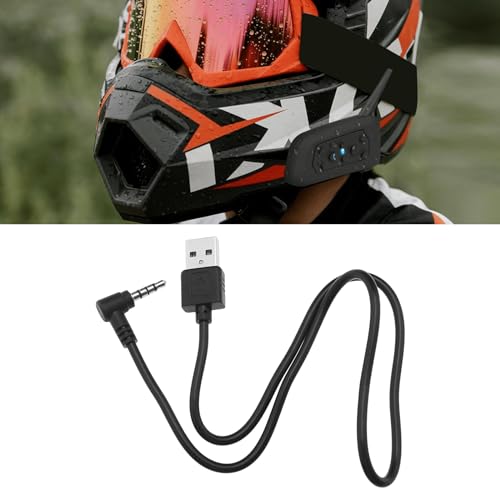 50cm USB to 3.5mm Motorcycle Helmet Charging Cable for V6/V4 Bluetooth Intercoms