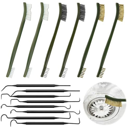 Throttle Body Cleaner Kit, Carburetor Cleaning Kit, Torch Tip & Carb Dirt Remove Cleaner Set - style: 6 Double-Ended Brushes & 8 Nylon Pick