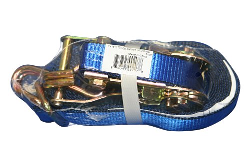 Everest Premium Ratchet Tie Down – 1 PK – 1 IN – 16 FT – 1000 LBS Working Load – 3000 LBS Break Strength – Cambuckle Alternative – Moving Appliances and Equipment
