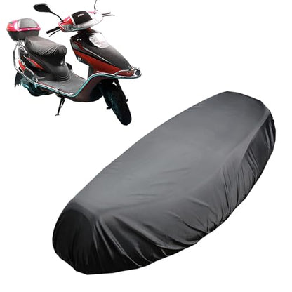 1 PC Motorcycle Seat Cover, 27.55" x 45.27" Rainproof Seat Protector Cover, Breathable Heat Insulation Oxford Cloth Accessories, Universal for Motorcycles (Black #XXL)