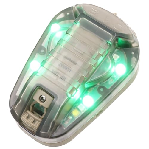 Tactical IR Strobe Helmet Light Military Identification Lights with Visible LED + White Strobe Survival Signal (Tan-Green) - color: Tan-Green
