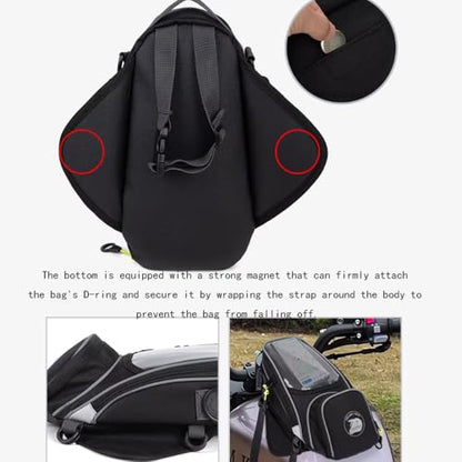 Motorcycle Tank Bag for Indian Scout 1300 Waterproof Universal Saddle Bag Travel Backpack with Removable Straps