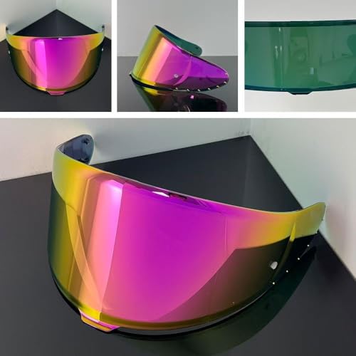 Shoei RF-1400 Helmet Visor Replacement for X15 CWR-F2 RF-1400 Z8 NXR2, CWR-F2 Shield Windshield Anti-Scratch UV Protection (Rose Red) - color: Rose Red