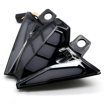 MZS Motorcycle LED Tail Light Compatible with EX 500 EX500 Z500 2024-2025, Integrated Turn Signal Blinker Running Brake Taillight Accessories Smoke - size: EX500/Z500