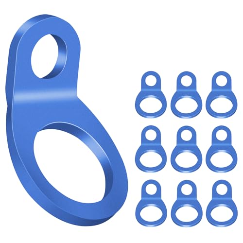 Tie Down Strap Rings Motorcycle Tie Down Anchors Hooks 10 Pcs Stainless Steel Lashing Rings with Blue Powder Coating for Tiedown System for Dirt Bike, Motorcycle, ATV, UTV, Trailer, Camper, Truck, Van - color: Blue, size: Small-10 Pack